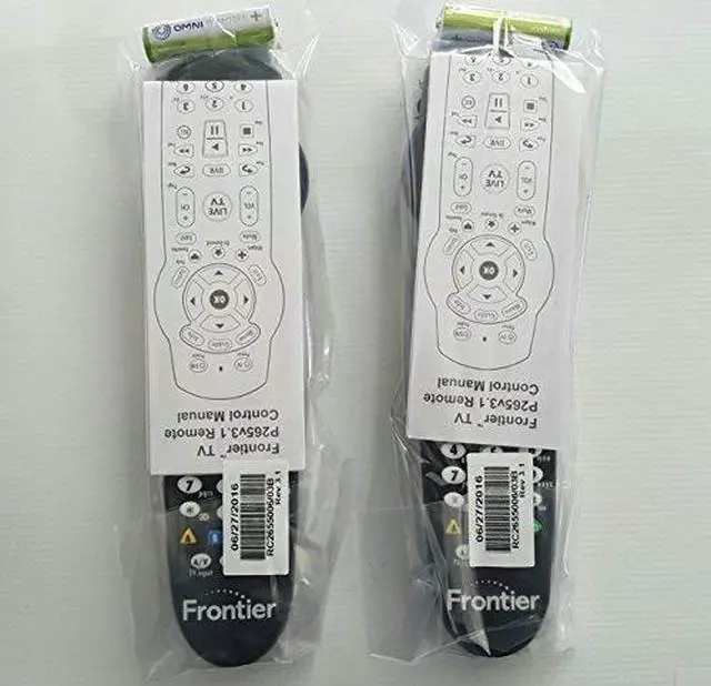 Main image of Set of TWO Verizon FiOS TV Replacement Remote Controls by Frontier works with Verizon FiOS systems, Model: p265