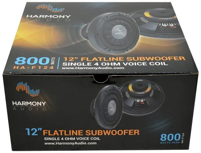 Alt view image 5 of 6 - 12 Inch Car Subwoofer 800W Single 4 Ohm Flatline Sub HA-F124 | Deep 800 watt bass upgrade for truck and SUV stereo systems, smooth low end response, easy amp matching