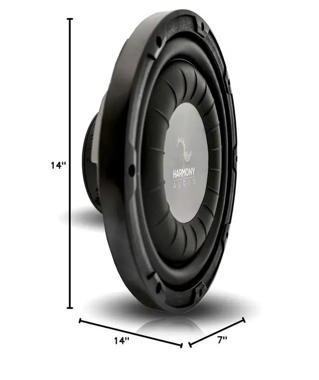 Alt view image 6 of 6 - 12 Inch Car Subwoofer 800W Single 4 Ohm Flatline Sub HA-F124 | Deep 800 watt bass upgrade for truck and SUV stereo systems, smooth low end response, easy amp matching