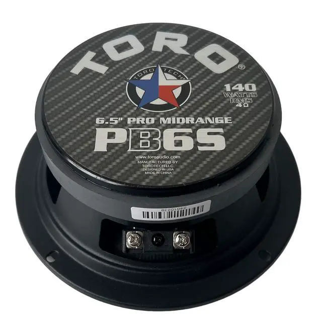 Alt view image 2 of 6 - TECH PB6S 6.5 8 Ohm Mid-Bass Pro Audio Component Speaker 250 W RMS High-Temp Voice Coil, Heavy Steel Basket Pro Sound Mid-Bass Driver
