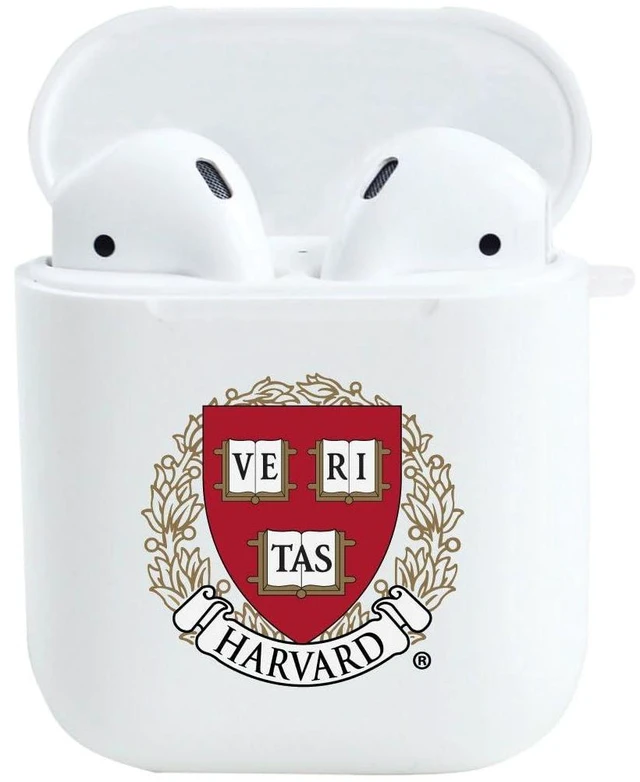 Alt view image 2 of 7 - AirPods Case, Harvard University AirPods Pro (Gen 1 & 2) / White (TPU)
