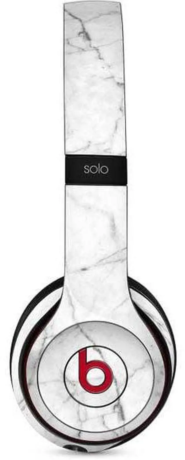 Main image of Decal Audio Skin Compatible with Beats Solo 3 Wireless - White Marble Design
