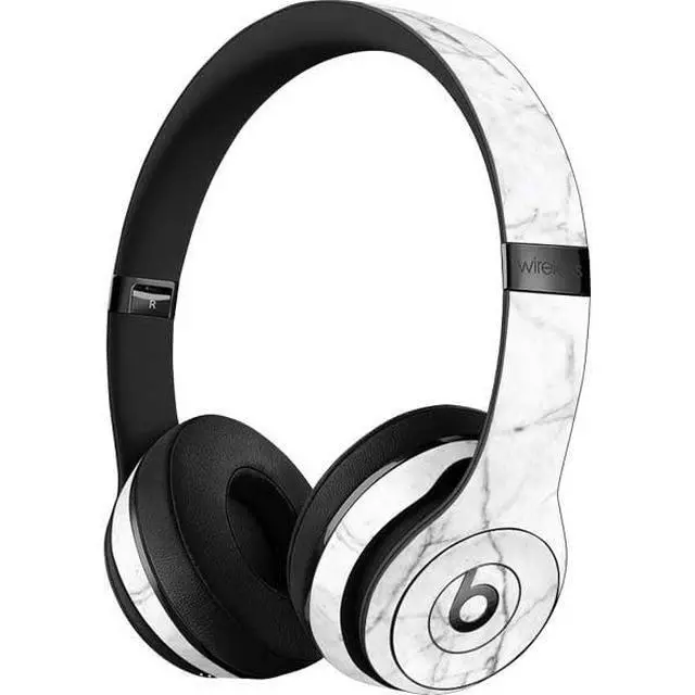 Alt view image 3 of 3 - Decal Audio Skin Compatible with Beats Solo 3 Wireless - White Marble Design