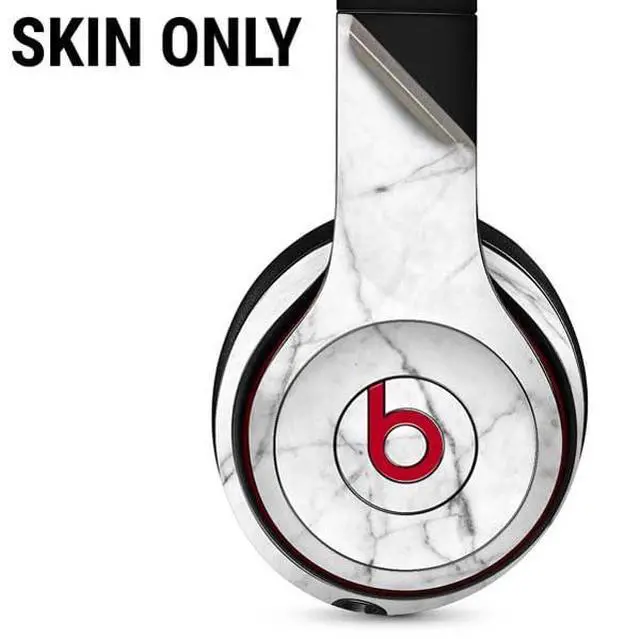 Alt view image 2 of 3 - Decal Audio Skin Compatible with Beats Solo 3 Wireless - White Marble Design