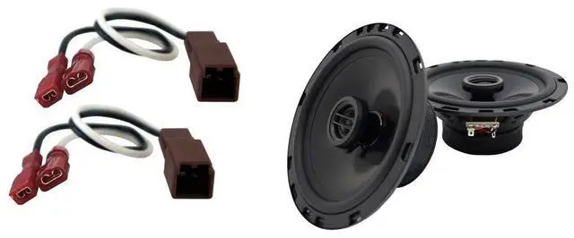 Main image of Fits Nissan Altima 2002-2016 Front Door Speakers with Harness | 6.5 inch 300 watt upgrade, plug-and-play wiring adapter included, direct replacement install, restores factory sound