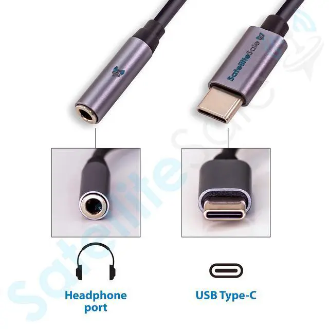 Alt view image 2 of 5 - Universal USB Type C to AUX 3.5mm Jack Audio Adapter Male to Female Converter