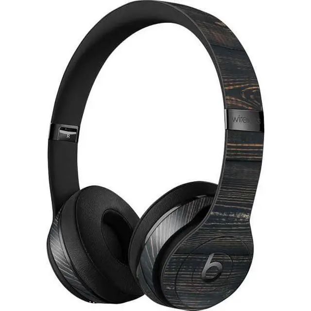 Alt view image 3 of 3 - Decal Audio Skin Compatible with Beats Solo 3 Wireless - Black Painted Wood Design