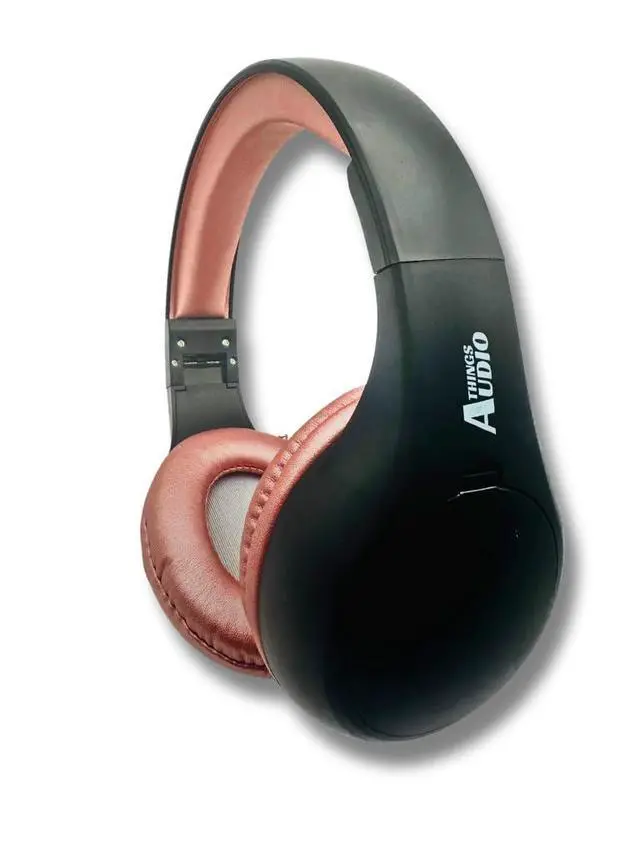 Alt view image 5 of 7 - FM Radio Headphones, Black & Rose Gold | Adjustable, Pull-Out Antenna, Portable Personal Radio, Battery Powered, 2 AA Batteries Not Included