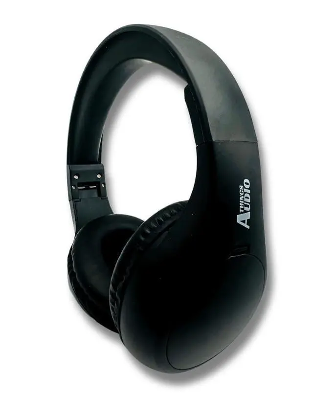 Alt view image 2 of 7 - FM Radio Headphones Adjustable with Pull-Out Antenna, Black | Portable Personal Radio, For Walking Jogging Relaxing, Battery Powered, 2 AA Batteries Not Included