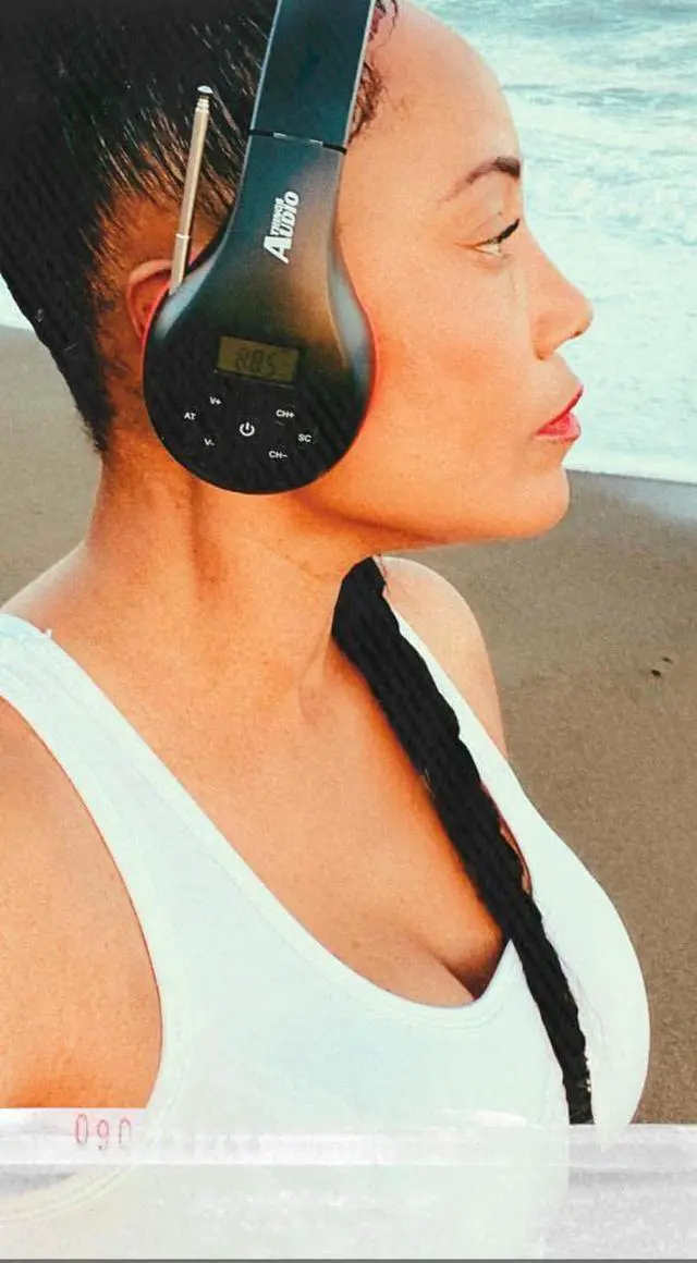 Alt view image 7 of 7 - FM Radio Headphones Adjustable with Pull-Out Antenna, Black | Portable Personal Radio, For Walking Jogging Relaxing, Battery Powered, 2 AA Batteries Not Included