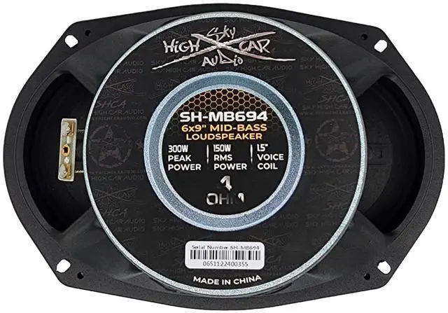 Alt view image 2 of 6 - SHCA Pro Audio MB694 6x9 Mid-Bass Loudspeaker with 1.5" Voice Coil (Single)