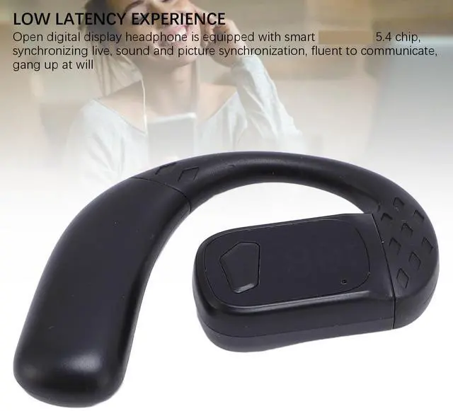 Alt view image 6 of 7 - Single Open Ear Earbuds, Bluetooth 5.4 Headphones with Earhook for Left or Right Ears, LED Digital Display Comfortable Sports Earbud for Running Driving Business (Boxed)