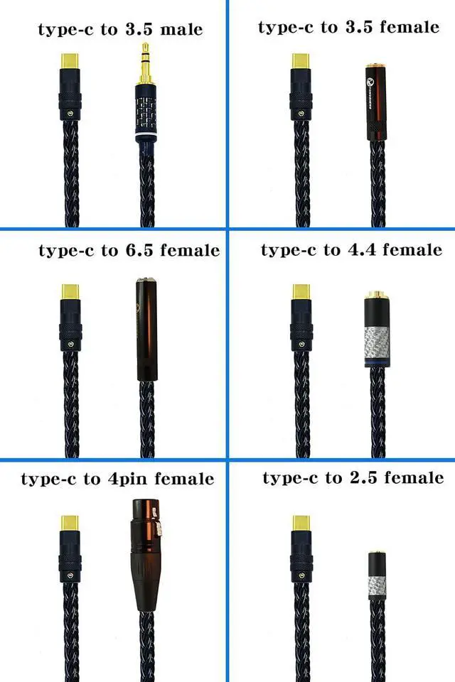 Alt view image 2 of 7 - USB c Type c to 2.5 Female trrs 2.5mm Balanced Headset Adapter Earplugs Audio Cable Headphone Kable for Android Phone mac ipad xiaomi Samsung (8ft)