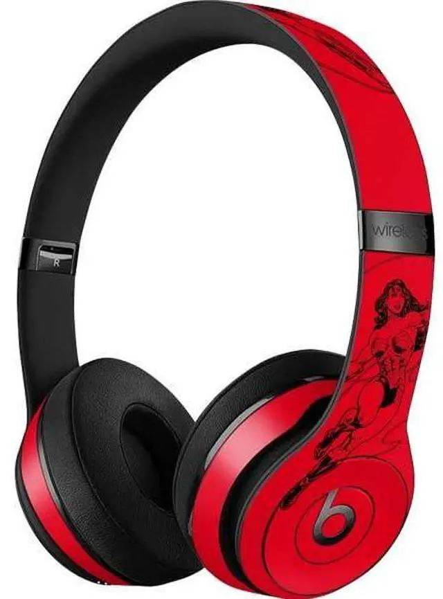Alt view image 3 of 3 - Decal Audio Skin Compatible with Beats Solo 3 Wireless - Officially Licensed DC Comics Wonder Woman Comic Pop Design