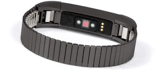 Alt view image 2 of 5 - Twist-O-Flex Metal Expansion Stainless Steel Stretch Band Replacement for The Fitbit Alta and Alta HR in Brushed Silver and Black by