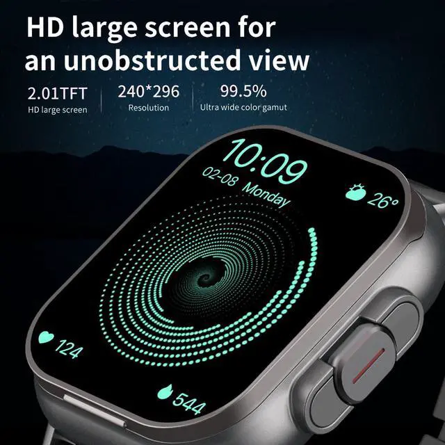 Alt view image 2 of 6 - 2 in 1 Smart Watch with Earbuds, BT Earbuds Smart Watch, 2.01 Inch HD Touch Screen Design, 250mAh BT Call Fitness Tracker Sports Watch for iOS for Android (Silver)