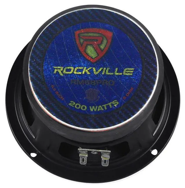 Alt view image 3 of 6 - RM68PRO 6.5" 8 Ohm SPL Mid-Bass Midrange Car Speaker, 2-Pack | 200W Peak / 100W RMS, Kevlar Cone, 90oz Magnet, 1.5" CCAR Voice Coil, Open Basket, CEA Rated, 85Hz-7KHz, 3.07" Mounting Depth