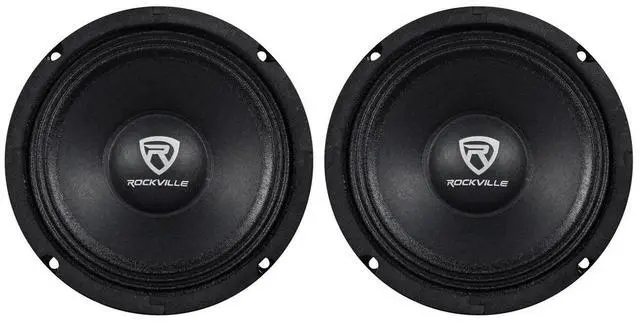 Main image of RM68PRO 6.5" 8 Ohm SPL Mid-Bass Midrange Car Speaker, 2-Pack | 200W Peak / 100W RMS, Kevlar Cone, 90oz Magnet, 1.5" CCAR Voice Coil, Open Basket, CEA Rated, 85Hz-7KHz, 3.07" Mounting Depth