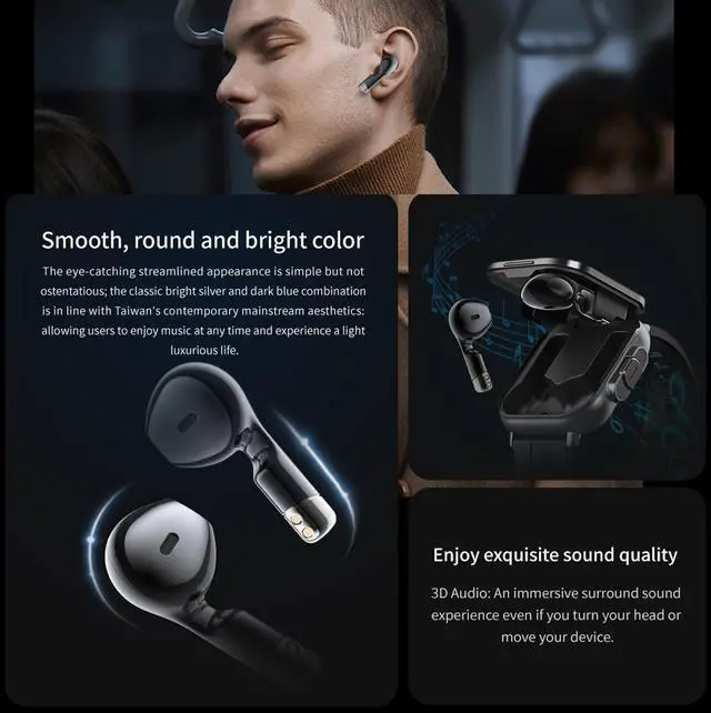 Alt view image 3 of 6 - 2 in 1 Smart Watch with Earbuds, BT Earbuds Smart Watch, 2.01 Inch HD Touch Screen Design, 250mAh BT Call Fitness Tracker Sports Watch for iOS for Android (Silver)