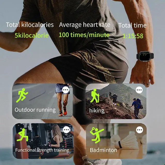 Alt view image 4 of 6 - 2 in 1 Smart Watch with Earbuds, BT Earbuds Smart Watch, 2.01 Inch HD Touch Screen Design, 250mAh BT Call Fitness Tracker Sports Watch for iOS for Android (Silver)