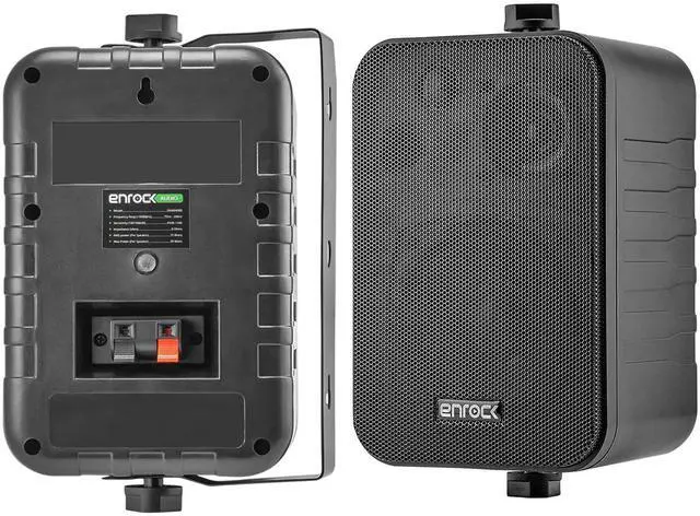 Main image of Enrock EKMR408B 4" 30 Watt Peak Power 3-Way in Door/Out Door Speaker (Black, Pair)
