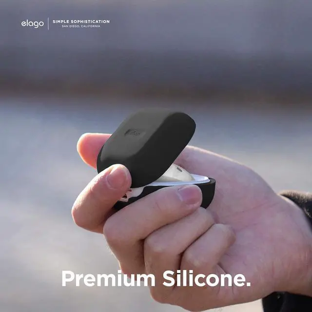 Alt view image 4 of 6 - Silicone Case for Galaxy Buds FE, 2 Pro, 2, Pro, Live | (2023) (2022) (2021) (2020) (Black)