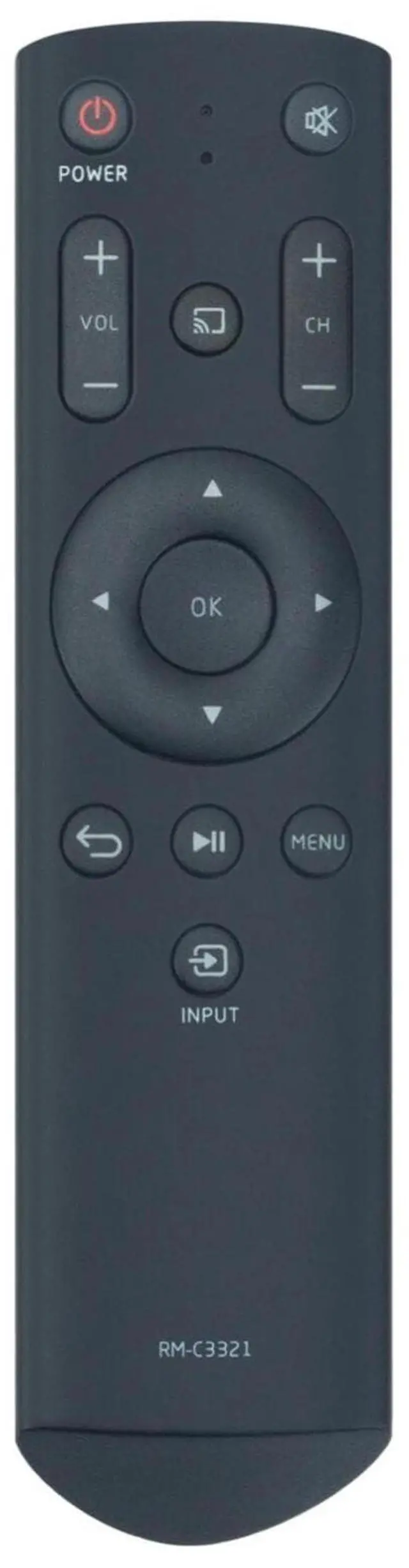 Main image of RM-C3321 TV Remote Control for JVC TV | Use in Living Rooms or Rooms, No programming or pairing needed, Replacement Remote Compatible Models: LT-55MA875