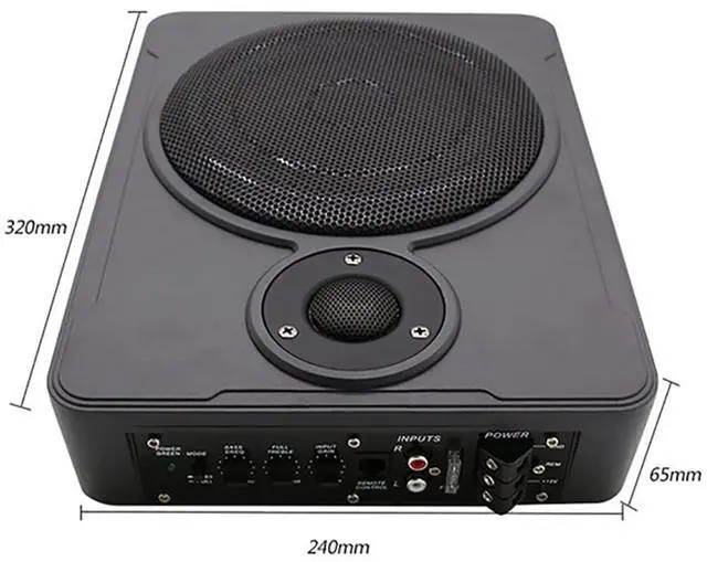 Main image of 8" 600W Car Slim Under-Seat Active Subwoofer Highly Active Speakers and Power Amplifier Subwoofer for Car Audio Bass HiFi Slim Speaker Woofer for Installed Directly Under Passenger Seat