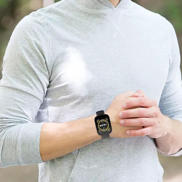 Alt view image 5 of 6 - Compatible for Voice Caddie T11 PRO Bands, 20mm, 22mm Leather Silicone Breathable Replacement Smartwatch Strap Wristband Compatible for Voice Caddie T11 PRO, T9 Watch