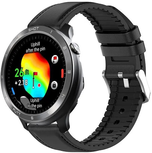 Main image of Compatible for Voice Caddie T11 PRO Bands, 20mm, 22mm Leather Silicone Breathable Replacement Smartwatch Strap Wristband Compatible for Voice Caddie T11 PRO, T9 Watch