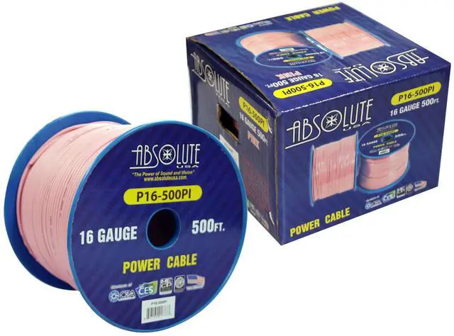 Alt view image 2 of 6 - P16-500PI 16 Gauge 500-Feet Spool Primary Power Wire Cable (Pink)