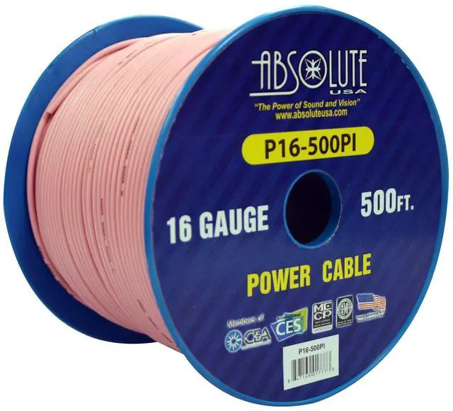 Alt view image 5 of 6 - P16-500PI 16 Gauge 500-Feet Spool Primary Power Wire Cable (Pink)