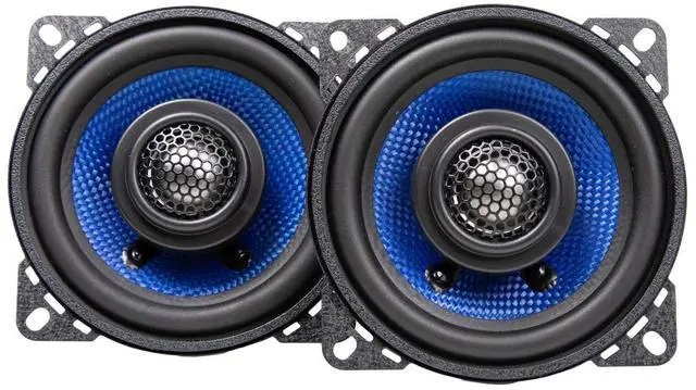 Main image of Colossus Classic HCC4CX 4-Inch Coaxial Car Speakers with Aluminum Dome Tweeters, 40W RMS Power Handling & Butyl Rubber Surrounds - Black/Blue