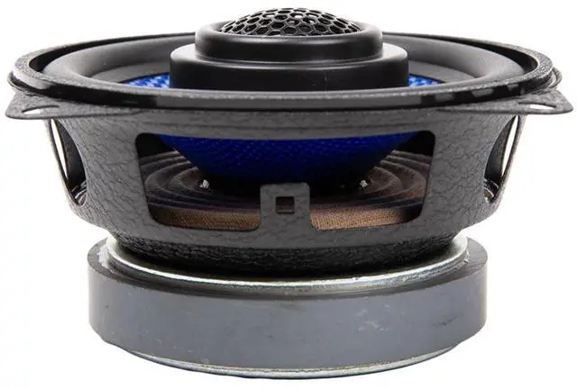 Alt view image 3 of 5 - Colossus Classic HCC4CX 4-Inch Coaxial Car Speakers with Aluminum Dome Tweeters, 40W RMS Power Handling & Butyl Rubber Surrounds - Black/Blue