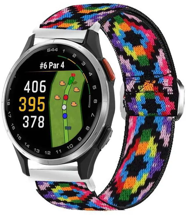 Main image of Compatible with Garmin Approach J1 Band, 20mm Quick Release Stretch Elastics Nylon Adjustable Replacement Strap Accessories Sports Compatible for Garmin Approach S50, S44, S42, S40, J1 Smartwatch