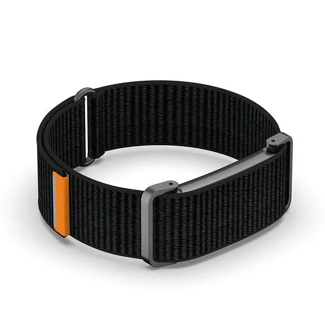 Alt view image 3 of 7 - Soft Nylon Band Compatible with Google Fitbit Air | Sport Adjustable Replacement Strap with Metal Protector Case, Breathable Wristband Hook Loop Bracelet for Women Men