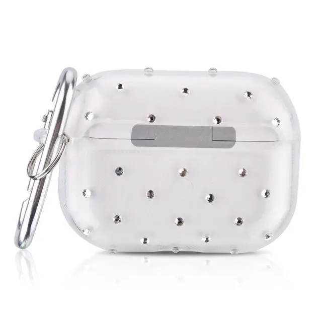 Alt view image 2 of 6 - Case Compatible with Apple AirPods Pro Case Stylish TPU Cover Full Protective Pro Charging Case Skin Cover with Keychain, Clear