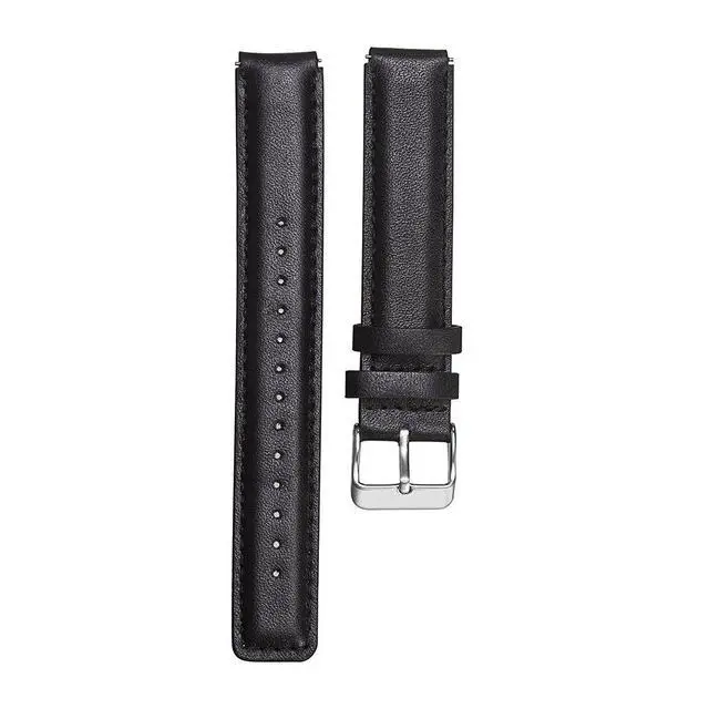 Alt view image 2 of 3 - Leather Bands Compatible with Amzhero Runfit D26/FITVII/KALINCO Slim Fitness Tracker 1.47 inch Classic Wristbands Replacement Leather Strap for Runfit D26 Watch Band 16mm