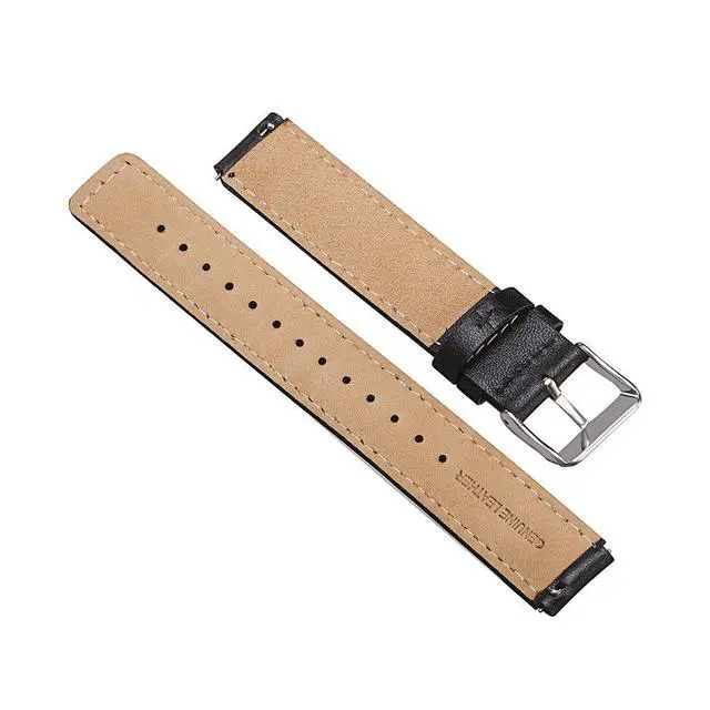 Alt view image 3 of 3 - Leather Bands Compatible with Amzhero Runfit D26/FITVII/KALINCO Slim Fitness Tracker 1.47 inch Classic Wristbands Replacement Leather Strap for Runfit D26 Watch Band 16mm