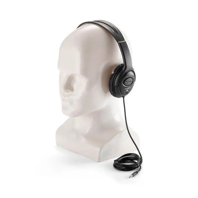 Alt view image 3 of 7 - On-Stage AA3500 Wired Headphones (Closed-Back Padded Ear Cups, Adjustable Headband, Built-In 6' Cable with 1/8 jack and 1/4Adapter, 40 mm, 32 Ohm Drivers, 20 Hz20 kHz Frequency Response, Black)