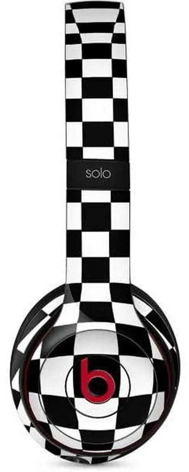 Main image of Decal Audio Skin Compatible with Beats Solo 3 Wireless - Black and White Zoomed Checkerboard Design