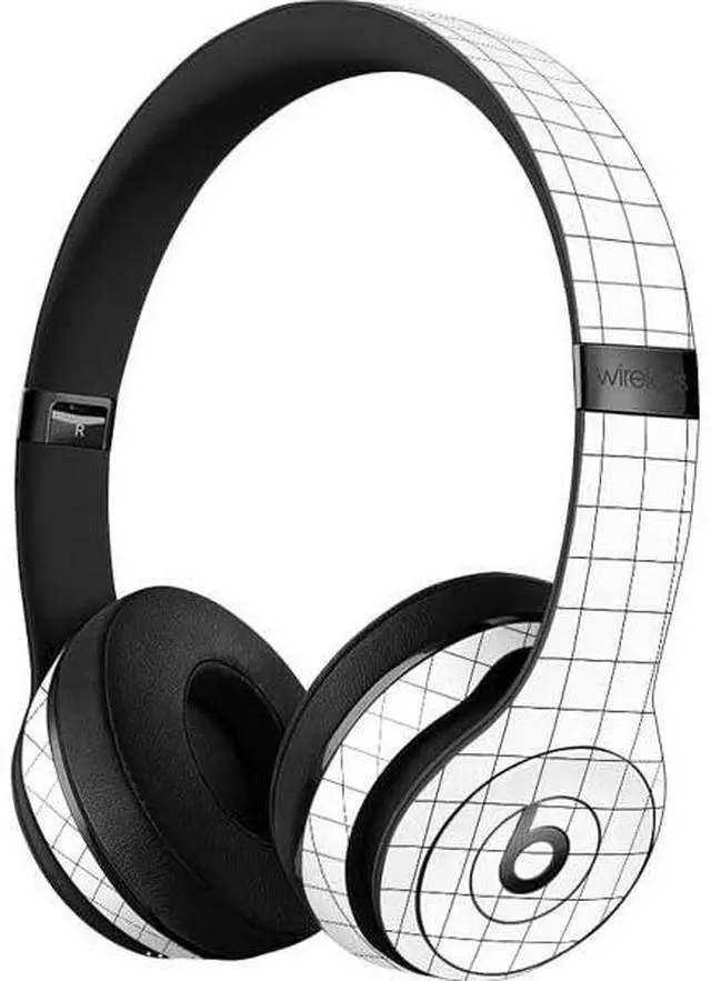 Alt view image 3 of 3 - Decal Audio Skin Compatible with Beats Solo 3 Wireless - White Grid Design