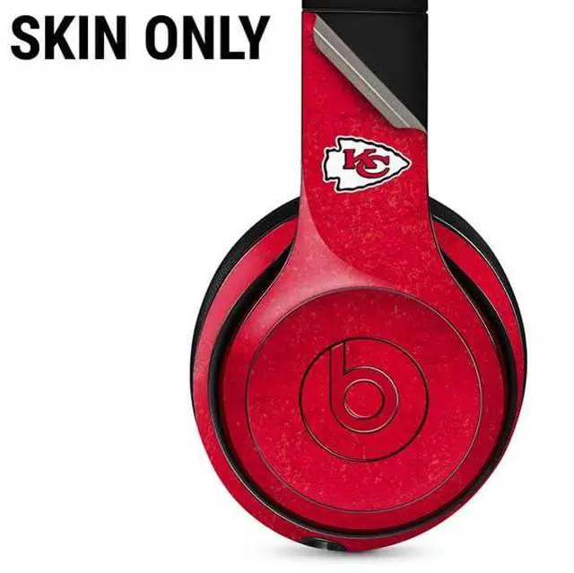 Alt view image 2 of 3 - Decal Audio Skin Compatible with Beats Solo 3 Wireless - Officially Licensed NFL Kansas City Chiefs Distressed Design