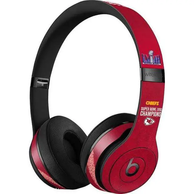 Alt view image 3 of 3 - Decal Audio Skin Compatible with Beats Solo 3 Wireless - Officially Licensed NFL Chiefs Super Bowl LVIII Champions Design