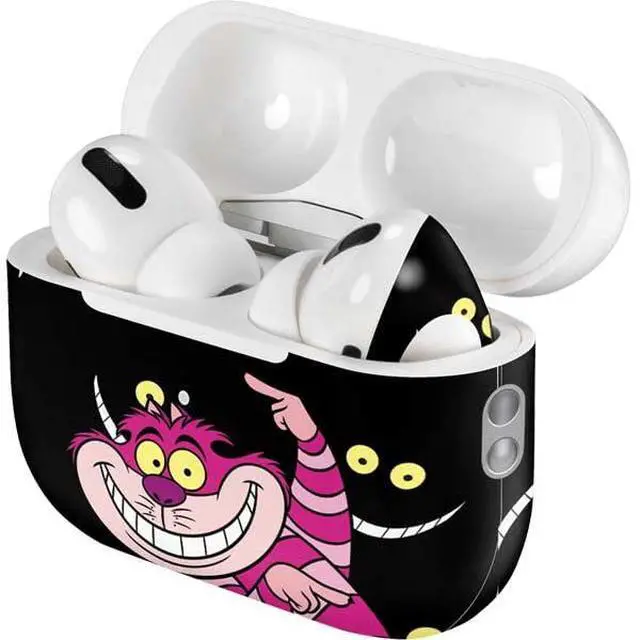 Alt view image 4 of 4 - Decal Audio Skin Compatible with AirPods Pro 2nd Gen - Officially Licensed Disney Alice in Wonderland Cheshire Cat Design