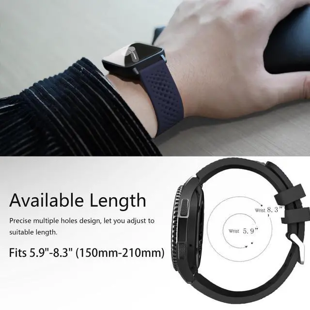 Alt view image 5 of 5 - Compatible for Mingwear Military Smart Watch Bands, Silicone band with Metal Buckle Compatible for Mingwear K68, K69, IW10 Smart Watch