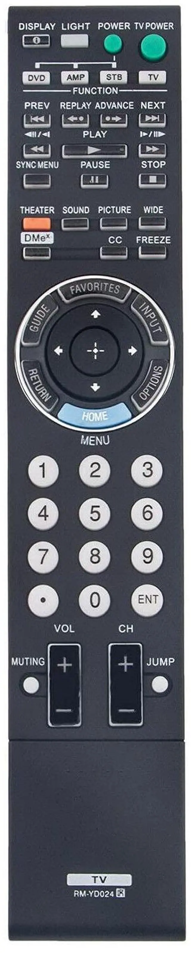 Main image of New RM-YD024 Replace Remote Control Applicable for Sony TV KDL-40VL160 KDL-46VL160 KDL-52XBR7 KDL-55XBR8