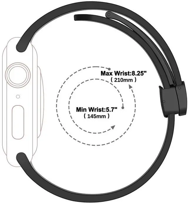 Alt view image 6 of 6 - Compatible with Mingwear Military Smart Watch Bands, Soft Silicone Sport Wristband Replacement Straps Compatible with Mingwear K68, K69, IW10 1.85" Military Smart Watch
