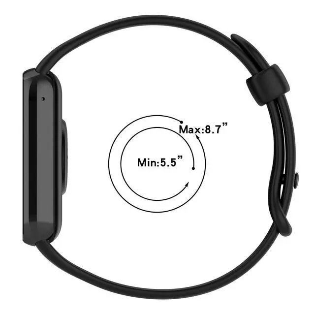 Alt view image 2 of 7 - Straps for Xiaomi Mi Smart Band 8Pro 9Pro 10Pro and Redmi Watch 4 5 6, Silicone Watch Bands for Men Women