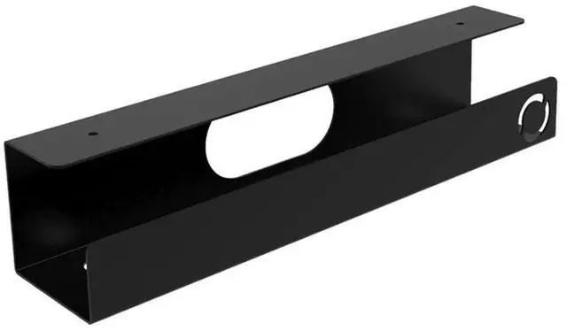 Main image of Under Desk Cable Management Tray CMT-133 Made in USA, Heavy-Duty Metal | Easy Installation, Organize & Hide Cords, Power Strips, and Adapters 14L x 3D x 3H inches (Single)